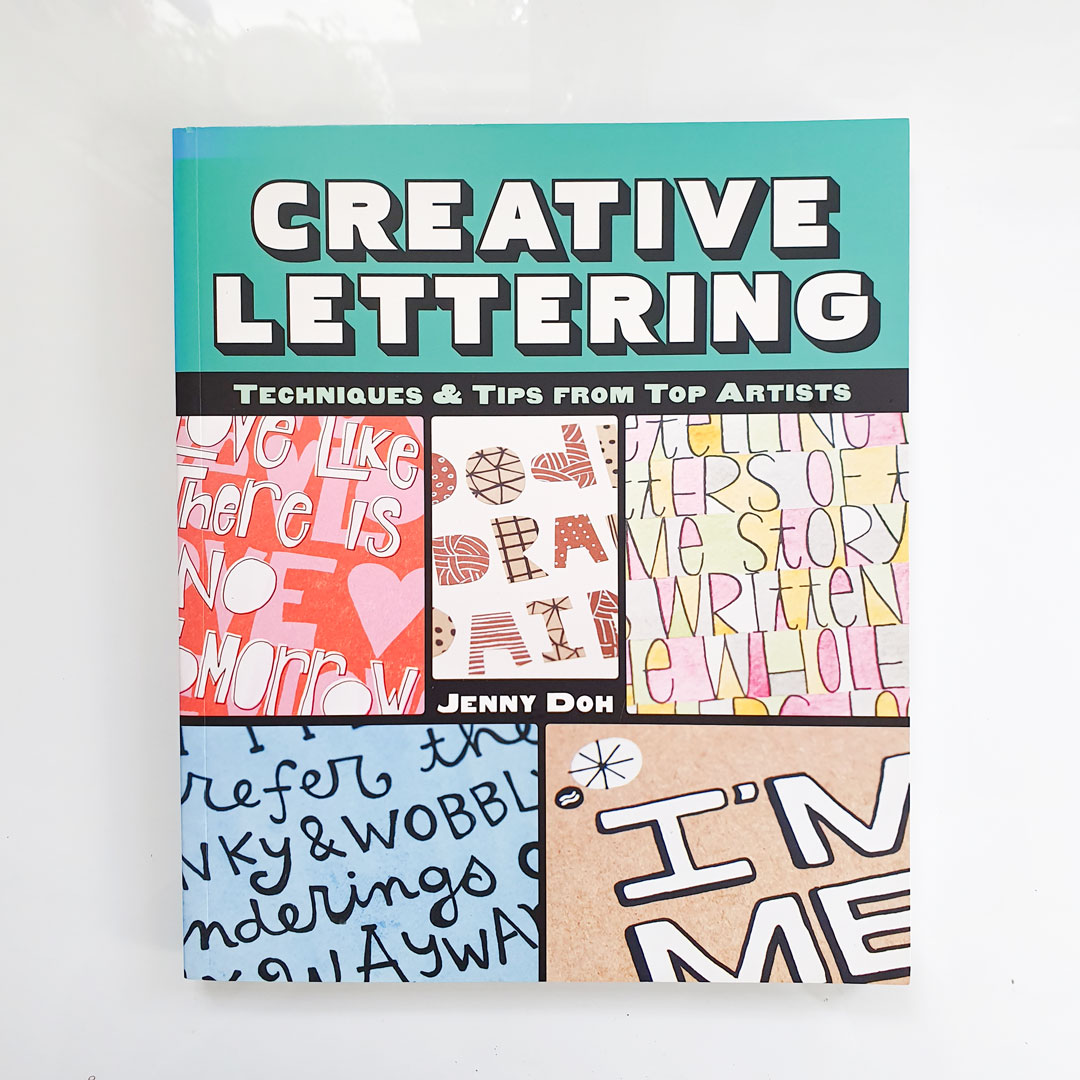 Cover of creative lettering. My favourite art books for beginners.